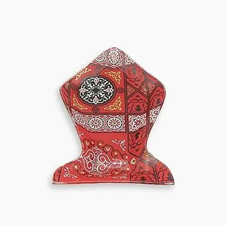 Rosa Glass Lantern Serving Plate, 30 cm x 19 cm Size, Kh.Red