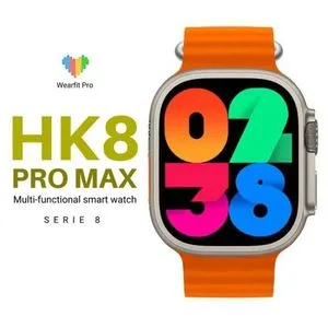 ساعة ذكية HK8 Pro Max Ultra 2.12 بوصة للرجال 49 ملم شاشة أموليد NFC معدل تحديث عالي - برتقالي