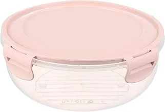 Bager Cook&Lock Colored Cover Round Storage Container 1400 Ml (Std), Pink