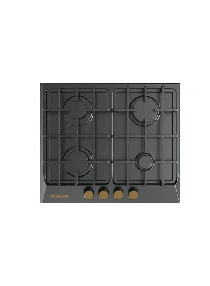 Fresh Built In Hob, 4 Gas Burners, 60 Cm, Black - 500009860