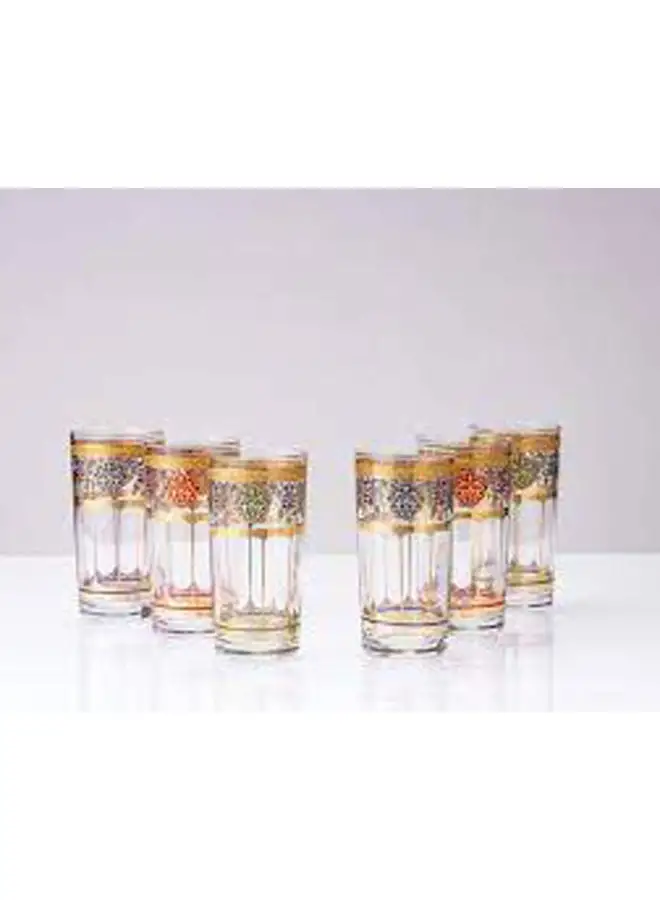 Pasabahce Mindada Moroccan Glass 6 Pcs Multicolour