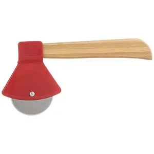 Rocky Axe Shaped Pizza Slicer With Wooden Handle, Multi Color