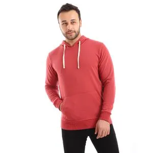 Red Circle Men Hoodie Long Sleeves Sweatshirt With Pockets