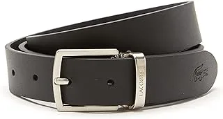 Lacoste Mens Pin And Flat Buckle Belt Gift Set,Color Black,Size 100