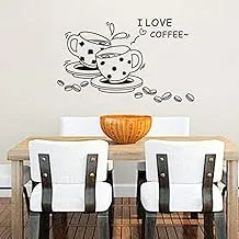 coffee Wall Stickers For Living Room Home Decor DIY Removable Wall Decals