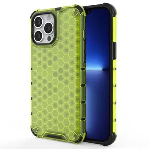 IPhone 14 Pro Max Case, LaimTop Honeycomb Box PC + TPU Translucent Case Cover For IPhone 14 Pro Max