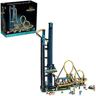 LEGO 10303 Icons Loop Coaster Set, Model Building Kit for Adults, Amusement Park Funfair Track with Passenger Train, Great Gift Idea