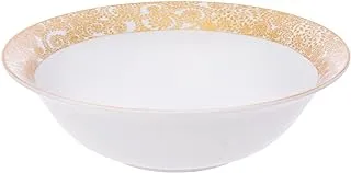 Tunisie Tu-Sh5301625-Go Set Of 6 Pieces Of Porcelain Gold Shell Salad Bowl 25Cm Suitable For Home And Restaurants With Premium Durable Material - Multi Colour