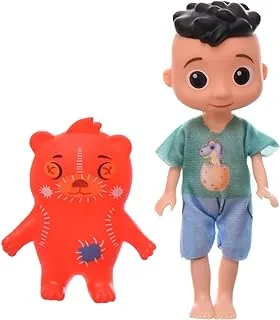 Plastic Boy Doll Amazing Design Toy With Small Teddy Bear And Add More Funny For Children Set Of 2 Pieces - Multi Color