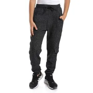 AlNasser Side Pockets Comfy Boys Sweatpants - Heather Black