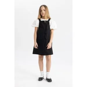 Defacto Girl Regular Fit Sleeveless Woven Dress.