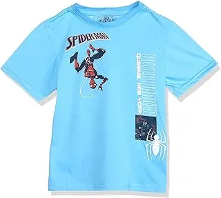 lovely land Boys light blue shirt with spiderman print Modern