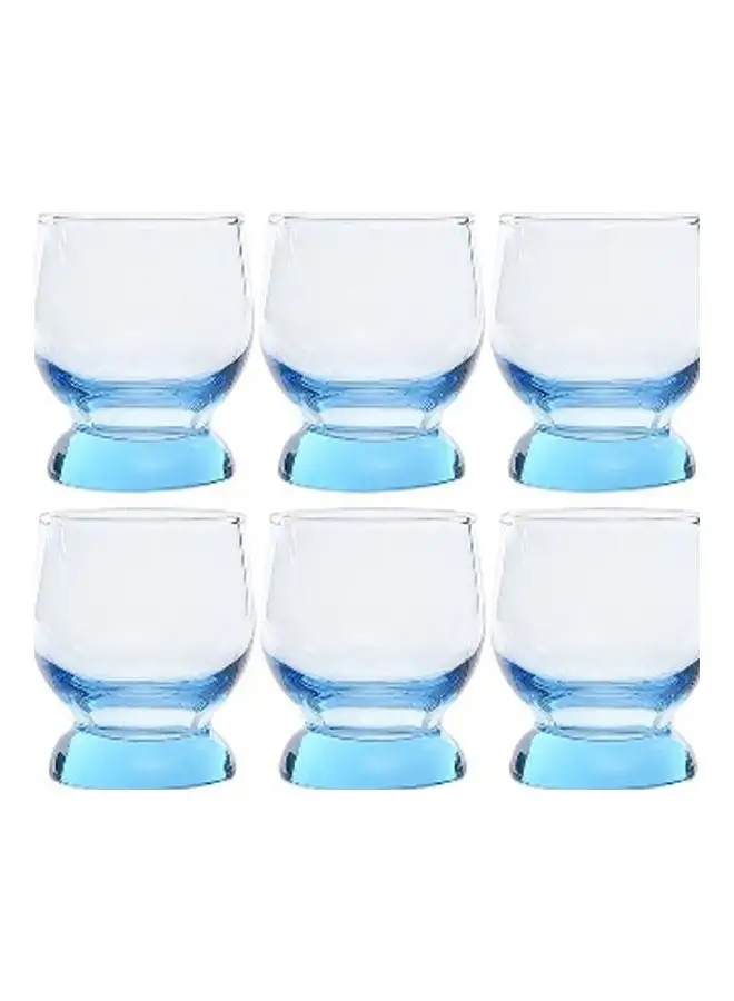 Pasabahce Aquatic Whiskey 6 Pcs Turquoise