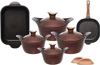 Neoklein Round Pot 4 Piece Set with Grill and Casserole, Royal - 1503