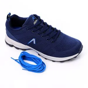 Activ Navy Blue Comfy Lace Closure Men Trekking Sneakers