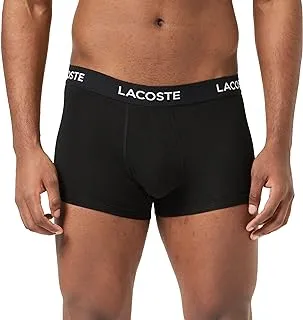 Lacoste Mens 5-pack Stretch Cotton Trunks,Color Black,Size S