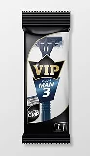 VIP MAN 3 BLADES DISPOSABLE BODY SHAVING RAZOR, Pack of 4