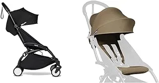 Babyzen YOYO2 Pram Frame, Black and Toffee Color Pack 6+