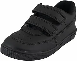 Bellino Synthetic Leather Velcro Strap Sneakers For Boys-Black-27