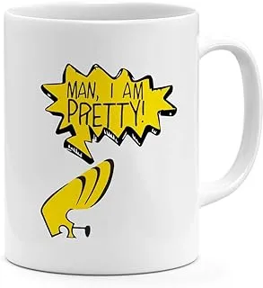 Pretty Man Johny Bravo Classic 11oz Coffee Mug Johny Bravo Quote 11oz Ceramic Novelty Mug