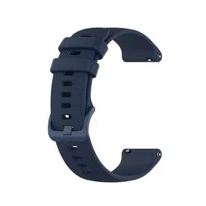 For Samsung Galaxy Watch 4 Classic 42mm / 46mm 20mm Checkered Silicone Strap(Blue)