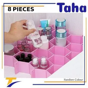 Taha Offer Cell-shaped Drawer Organizer, 8 Pieces, Total Of 18 Boxes