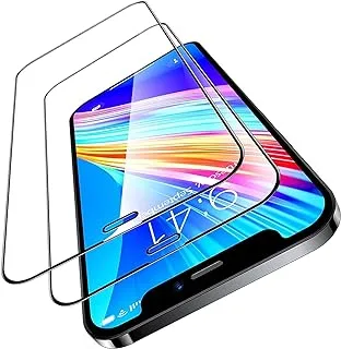 واقي شاشة iPhone 12/12 Pro، غطاء كامل 5D 12/12 Pro واقي شاشة 6.1 بوصة (قطعتان)