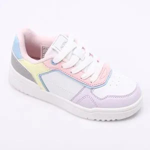 Activ Lilac & White Leather Girls Sneakers