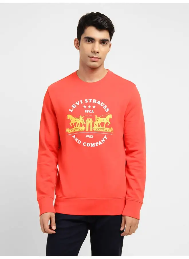 Levi's Men's Graphic Printed Crew Neck Regular Fit Sweatshirt