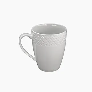 Rosa Porcelain Mug, 420 ml Capacity, White