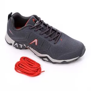 Activ Round Toecap Shape Men Trekking Sneakers - Dark Grey