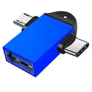 USB 3.0 Female To USB-C / Type-C Male + Micro USB Male Multi-function OTG Adapter