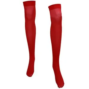 Pair of Red Fashionable Simple Design Solid Color Overknee