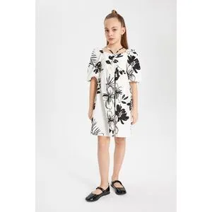 Defacto Girl Regular Fit Short Sleeve Woven Dress.