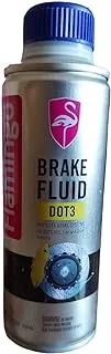 Flamingo Synthetic Brake Fluid, Dot 3 Brake Fluid Protects Brake Systems, ABS, Disc and Drum Systems - 250ML