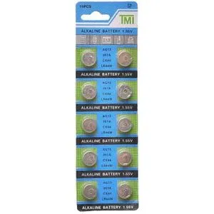 TMI AG13-357A-CX44-LR44W 1.55V Alkaline Battery Replacement For Watches And Small Electronics - 10 PCS Batteries