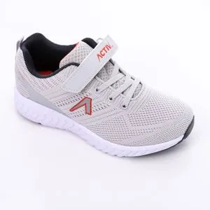 Activ Double Closure Light Grey Kids Sneakers