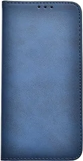 KAU High Quality Leather Flip Cover With Robust Protection Against Drops Impacts For Iphone XS Max - Navy