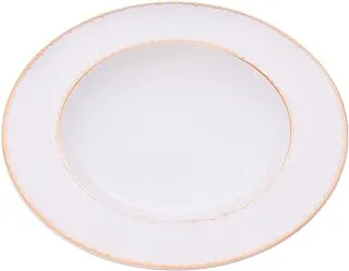 Tunisie Tu-Gl6100222 Set Of 6 Pieces Of Porcelain Gold Soup Plate 22Cm Suitable For Home And Restaurants With Premium Durable Material - Multi Colour