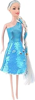 Generic Plastic Bride Long Colorful Hair With Glitter Dress Amazing Design And Add More Funny For Girls - Multi Color