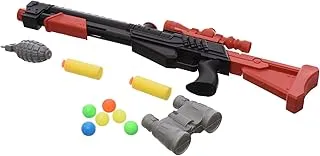 Plastic Shotgun Toy Contains Three Foam Gunshots With Colorful Balls And Grenade Add More Fun For Kids Set Of 12 Pieces - Multi Color