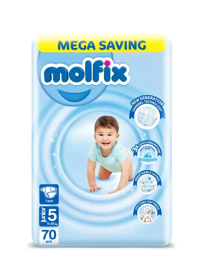 Molfix 70-Piece Size 5 Mega Junior Diaper