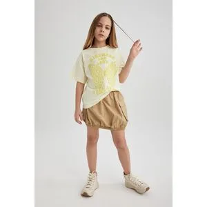 Defacto Girl Regular Fit Woven Skirt.