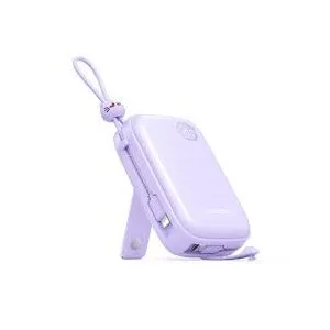 JOYROOM JR-L008 22.5W Colorful Series Power Bank Built-in Type C + Lightning Cable - Purple