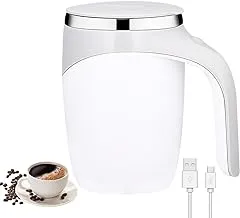 Coffee Stirring Cup, Rechargeable 304Stainless Steel Auto Rotating Electric Milk Cup Mark Mug Self Stirring Mixing Cup USB - Assorted Colors