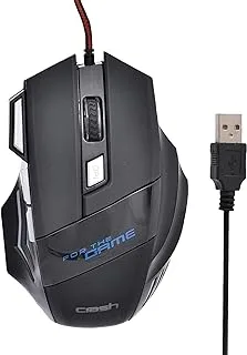 Crash X50 Optical Mouse Ergonomic Design With USB Cable And High Precision For Gaming - Black Gray