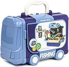 Fishing Bus Suitcase 3 in 1 25 Pieces - 8079