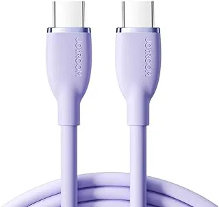 Joyroom SA29-CC5 Colorful Series 100W Liquid Silicone Fast Charging Cable (Type-C to Type-C) 1.2m-Purple