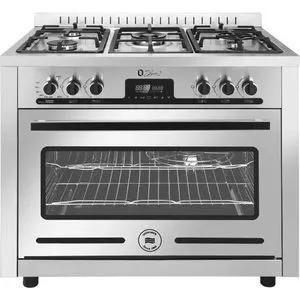 Unionaire C69SS-GC-383-ICS2F-OS2-2W-AL Free standing Full Safety Gas Cooker - 90×60 cm - 5 Burners - Silver & Black