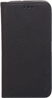 KAU High Quality Leather Flip Cover With Robust Protection Against Drops Impacts For Honor 20 Lite - Black